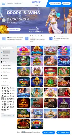 l'application et interface Euro Palace Casino